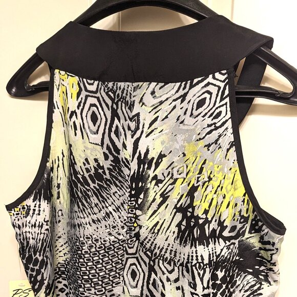 per seption concept tank top fancy cutouts black lime white New medium - Picture 5 of 6